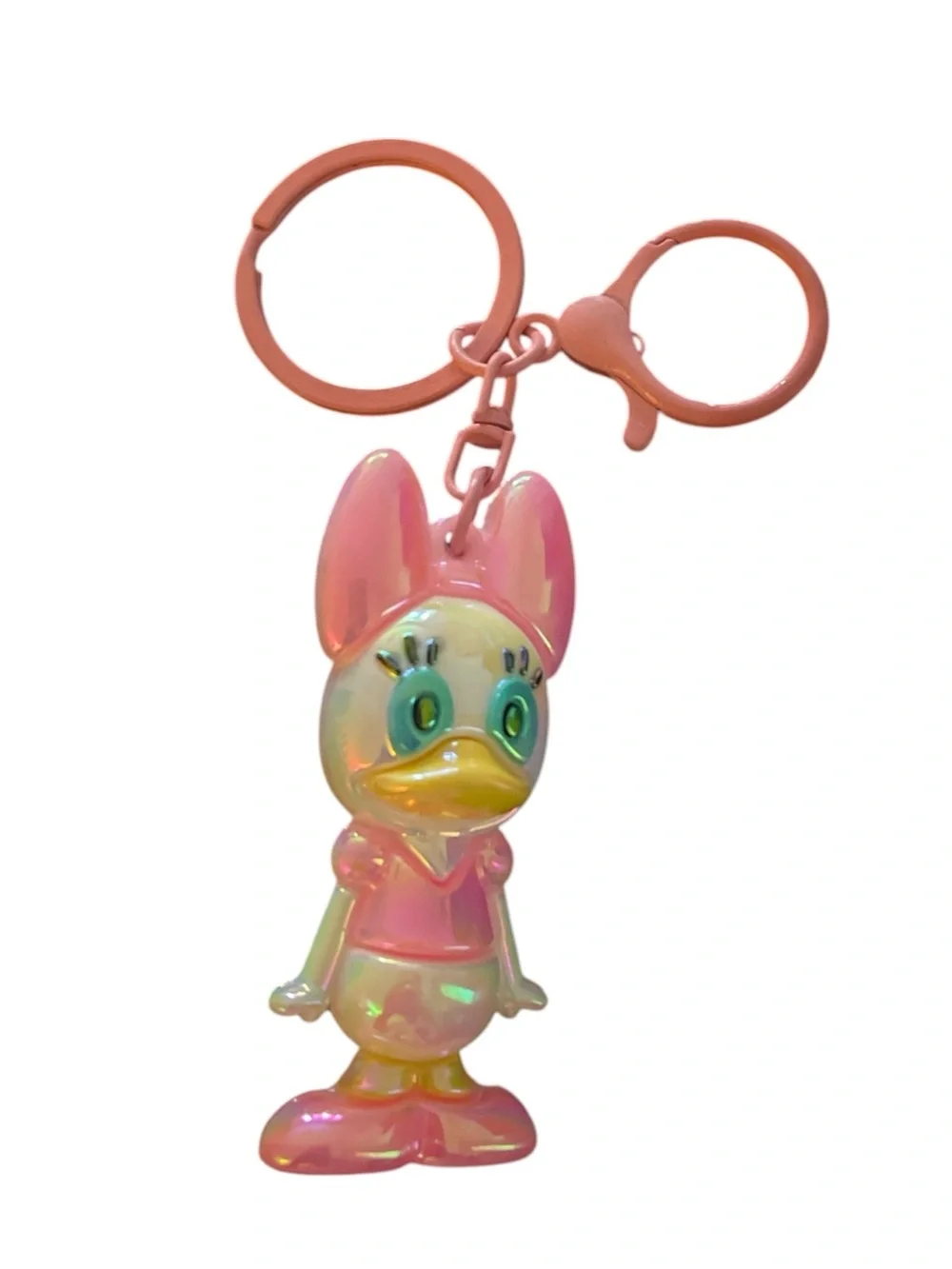 DAISY DUCK 3D IRIDESCENT BAG CHARM KEYCHAIN